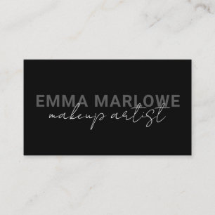 Moderne chique make-up artiest zwart visitekaartje