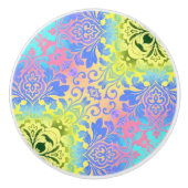 Moderne chique mandala turquoise aqua bohemian keramische knop (Voorkant)