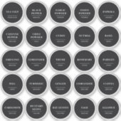 Moderne chique minimalistische elegante zwarte kru sticker (Voorkant)