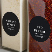 Moderne chique minimalistische elegante zwarte kru sticker