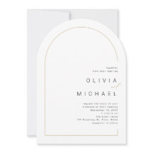 Moderne chique minimalistische foto boog bruiloft