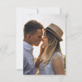 Moderne chique minimalistische foto bruiloft QR co RSVP Kaartje (Achterkant)