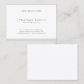 Moderne chique minimalistische vlakke schone luxe  visitekaartje (Voorkant / Achterkant)