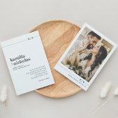 Moderne Chique Monogram Foto Bruiloft Kaart