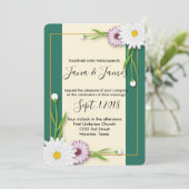 Moderne chique mooie bruiloft kaart (Staand voorkant)