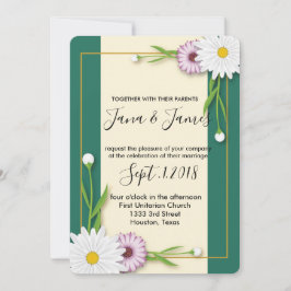 Moderne chique mooie bruiloft kaart