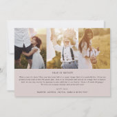 Moderne Chique Neutrale Fotocollage Kerstnieuws Feestdagenkaart (Achterkant)