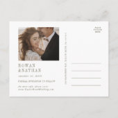 Moderne Chique Olijfgroene Kalender Save the Date Uitnodiging Briefkaart (Achterkant)