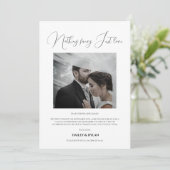 Moderne chique ontvangst alleen bruiloft kaart (Staand voorkant)