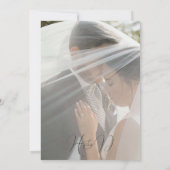 Moderne chique ontvangst alleen bruiloft kaart (Achterkant)