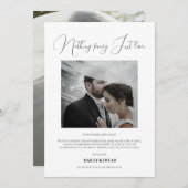 Moderne chique ontvangst alleen bruiloft kaart (Voorkant / Achterkant)