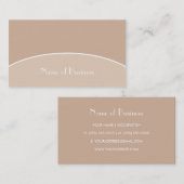 Moderne chique ophisticeerde beige tan met naam visitekaartje (Voorkant / Achterkant)