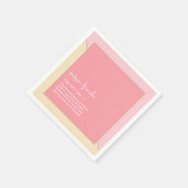 Moderne chique pastel roze goud bruiloft leuke wee servet (Hoek)