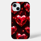 Moderne chique rode harten Case-Mate iPhone case (Achterkant)