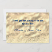 Moderne chique Royal Blue Gold Glitter Drips Bedankkaart (Achterkant)