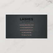 Moderne Chique Roze Glitter & Zwart Lash Artiest Visitekaartje (Achterkant)