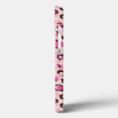 Moderne chique roze luipaardprint patroon monogram Case-Mate iPhone case (Achterkant / Links)