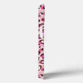 Moderne chique roze luipaardprint patroon monogram Case-Mate iPhone case (Achterkant / Rechts)