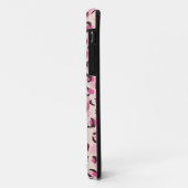 Moderne chique roze luipaardprint patroon monogram Case-Mate iPhone case (Achterkant/links)