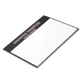 Moderne Chique Roze, Wit & Zwart Notitieblok (Schuin)