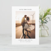 Moderne chique rustieke foto bruiloft Bewaar de da Kaart (Staand voorkant)