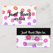 Moderne chique schilder stippen aangepaste visitek visitekaartje (Voorkant / Achterkant)