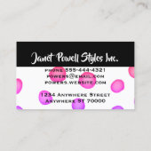 Moderne chique schilder stippen aangepaste visitek visitekaartje (Achterkant)