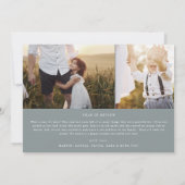 Moderne chique seafoam foto overlay kerst nieuws feestdagenkaart (Achterkant)