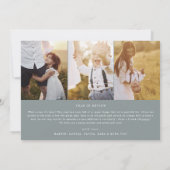 Moderne Chique Seafoam Fotocollage Kerstnieuws Feestdagenkaart (Achterkant)