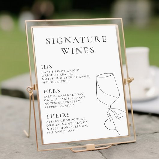 Moderne Chique Signature Wines Poster