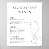Moderne Chique Signature Wines Poster (Voorkant)