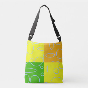 Moderne chique stijlvolle geometrische cirkels crossbody tas