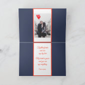 Moderne chique stijlvolle Schattigee foto liefde V Feestdagen Kaart (Binnen)