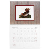 Moderne chique stijlvolle Waterverf Birds Kalender (Feb 2027)