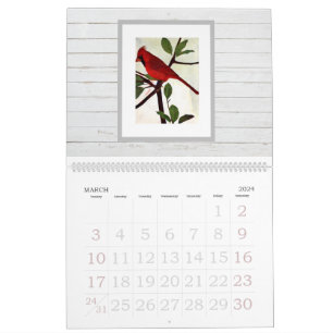 Moderne chique stijlvolle Waterverf Birds Kalender