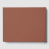 Moderne chique terracotta roest bruiloft gastenboek (Achterkant)