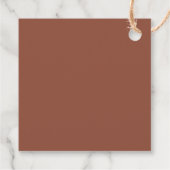 Moderne chique terracotta roest dank u bruiloft bedankjes labels (Achterkant)