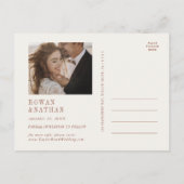 Moderne chique terracotta roest kalender opslaan v uitnodiging briefkaart (Achterkant)