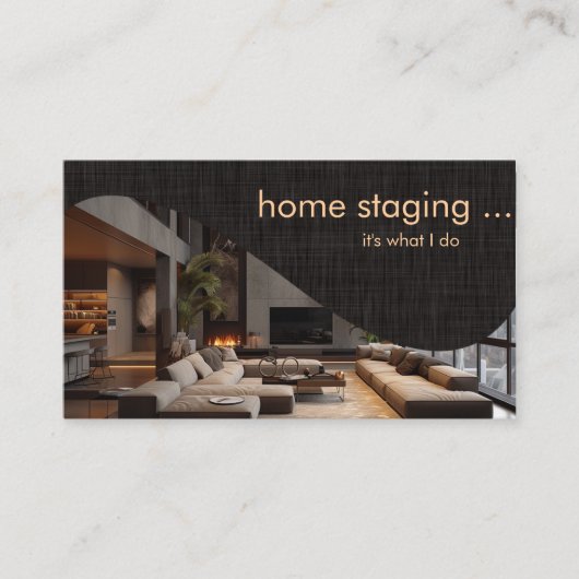 Moderne chique thuis enscenering visitekaartje (Voorkant)