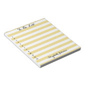 Moderne chique trendy elegante goud gestreept om t notitieblok (Schuin)