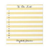 Moderne chique trendy elegante goud gestreept om t notitieblok (Voorkant)