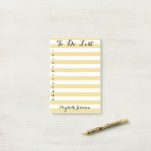 Moderne chique trendy elegante goud gestreept om t post-it® notes (Op bureau)