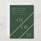 Moderne chique trouwdatum Opslaan van de datum Save The Date (Voorkant)