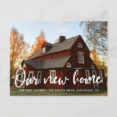 Moderne chique typografie foto bewegende aankondig briefkaart (Voorkant)