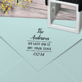 Moderne chique typografie retour adres stempel