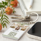 Moderne chique vastgoedmarketing QR-code Sleutelhanger (Voorkant Rechts)