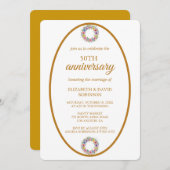 Moderne chique viering 50ste verjaardag bruiloft kaart (Voorkant / Achterkant)