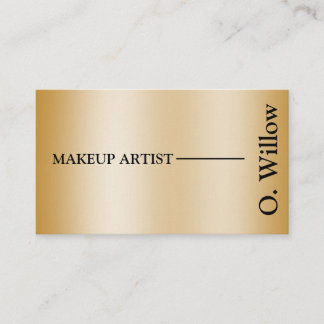 Moderne chique vrouwelijke QR code gouden make-up Visitekaartje