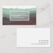 Moderne & chique Waterverf Berg | VISITEKAARTJE (Voorkant / Achterkant)