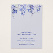 Moderne chique waterverf bloemenoorbel display kaa visitekaartje (Achterkant)